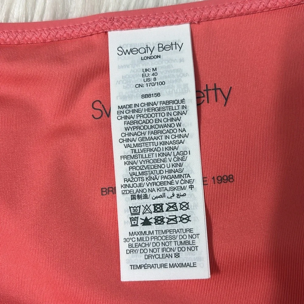 NWOT Flawed Sweaty Betty Light Pink Swim Bottoms US 8